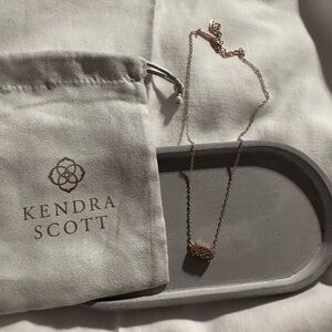 Kendra Scott Rose Gold and Rose Gold Drusy Elisa Necklace